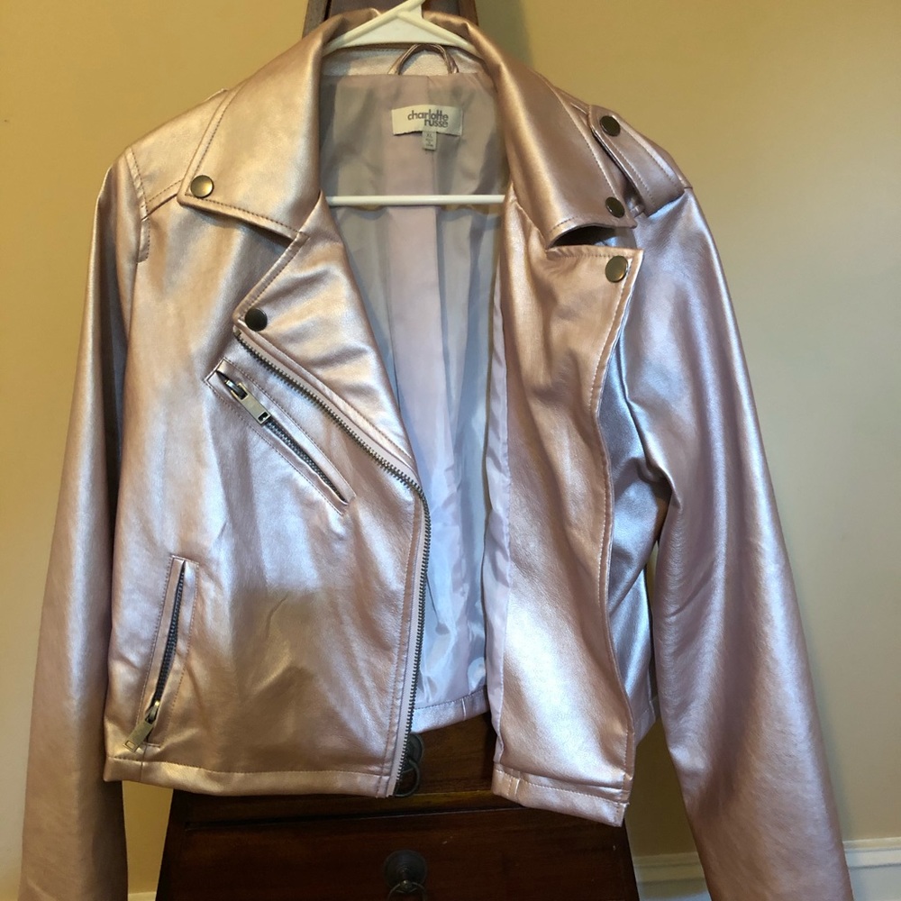 Motorcycle Biker jacket rose pink